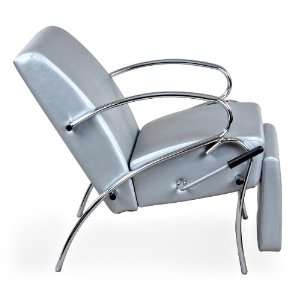  Silver Lounge Shampoo Chair with Footrest Beauty