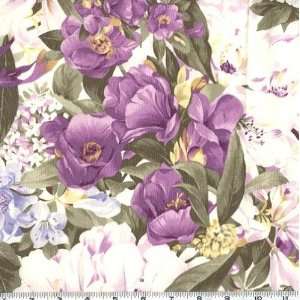  45 Wide Fayette Lillies Lavender Fabric By The Yard 
