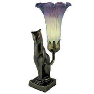 GORGEOUS SITTING CAT TULIP SHADE, TABLE LAMP 626  