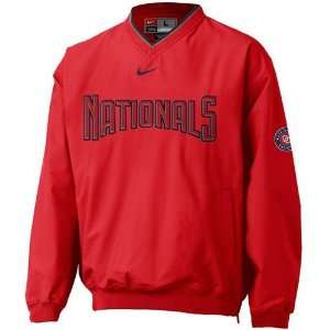 Nike Washington Nationals Red Staff Ace Pullover  Sports 