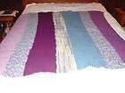 New Handcrafted Crochet Afghan Throw Blanket ~ Purple, blue, yellow 