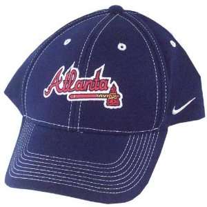  Nike Atlanta Braves Navy Fade In Flex Fit Hat Sports 