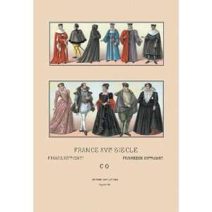 Officials and Aristocrats of Sixteenth Century France 12x18 Giclee on 