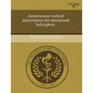  Autonomous vertical autorotation for unmanned helicopters 
