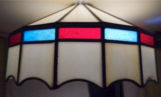 Vintage Leaded Slag Glass Hanging Ceiling Lamp Shade Light Cover 