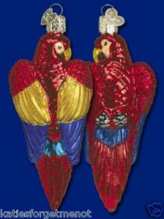 MACAW TROPICAL BIRD OLD WORLD CHRISTMAS ORNAMENT 16021  