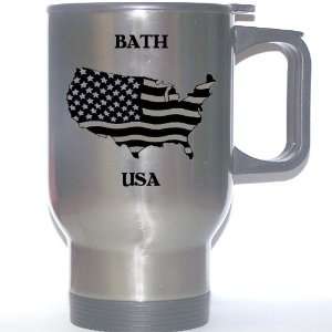  US Flag   Bath, New York (NY) Stainless Steel Mug 