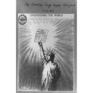  cartoon,1917,Statue of Liberty,Presidents Address
