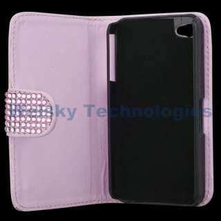   Crystal Hello kitty Flip Hard leather Case for iPhone 4S 4 4G 4Gs PC99