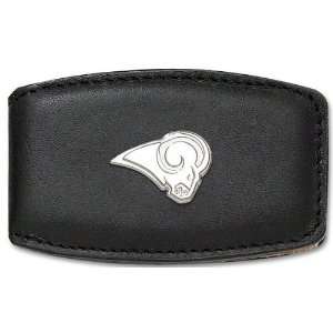 St. Louis Rams Silver Leather Money Clip  Sports 