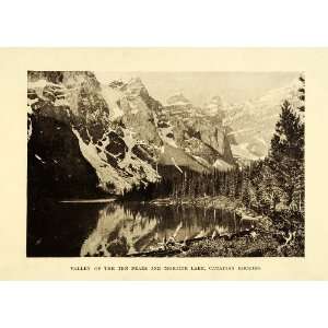  1911 Print Valley Ten Peaks Moraine Lake Canadian Rockies 
