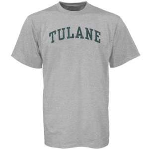  Tulane Green Wave Ash Arch Logo T shirt