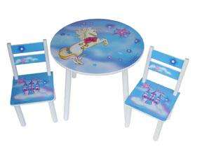 NEW CASTLE of DREAMS kids blue table chairs set  