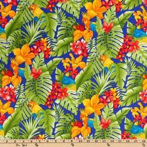  45 Wide Wild Life Paradise Royal Fabric By The Yard 