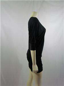 New Black One Shoulder Sequin Detailed Mini Dress S,M,L  