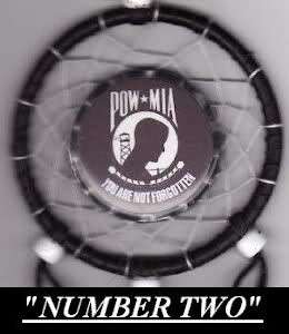 POW MIA 3 INCH DREAMCATCHER (choose 1of 3 buttons pins)  