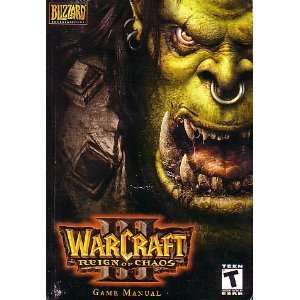  Warcraft III Reign of Chaos Game Manual Blizzard Books