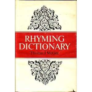  Rhyming Dictionary (9780533007363) Thomas McGee Books