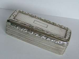 Antique English Silver Snuff Box, Edward Smith, Birmingham c1832 