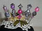 Handmade Stick Pins Pearls & Beads 2 Cards Albums