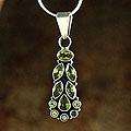 Sterling Silver Summer Allure Peridot Necklace (India 