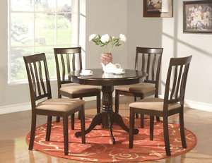 PC ROUND TABLE DINETTE KITCHEN TABLE AND 4 CHAIRS  
