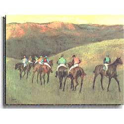 Edgar Degas Racehorses in a Landscape Canvas Art  