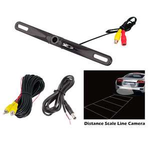   License Plate Mount Rearview Backup Camera Distance Scale Line  