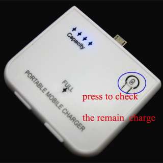Micro External Backup Power Station Battery Charger fr HTC Samsung 