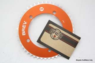 Brev M Messenger Orange Single Speed Ring 46T w/ Choice of Color Bolts 