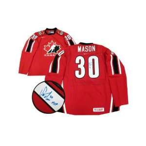Steve Mason Autographed Jersey  Details Team Canada MVP  