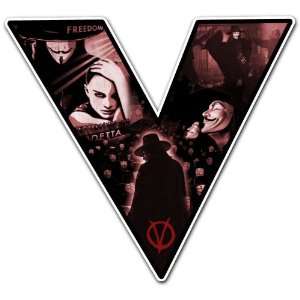  V for Vendetta Car Bumper Sticker Decal 4.5x4 