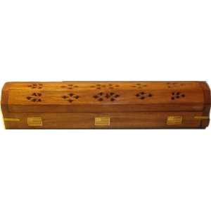  Wooden Coffin Incense Burner   American Flag Inlays 