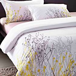 Embroidered Reed Queen size 3 piece Duvet Cover Set  