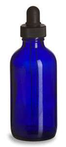 Cobalt Blue Glass Dropper Bottles 4 oz #6  