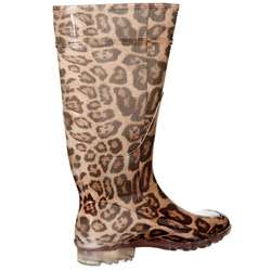 MIA Womens Leopard Print Rain Boots  