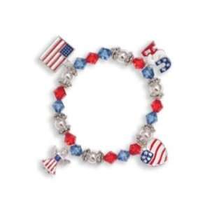  Patriot Pride Stretchable USA Bracelet Case Pack 72 