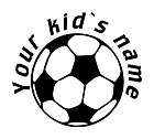 SOCCER BALL BALLOON CUSTOMIZED YOUR KID`S NAME VINYL DECAL STICKER