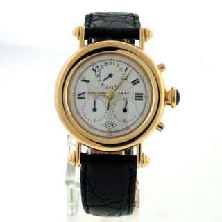 Cartier Diablo Chronograph RARE 18k Gold 32mm Watch.  