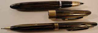 1930s Sheaffer Lifetime Fountian Pen & Pencil Brown Set  