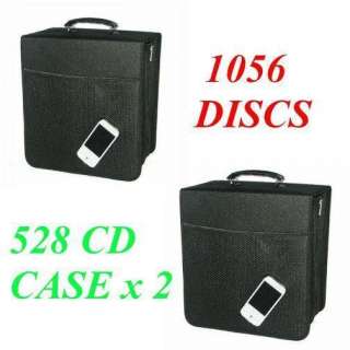   Canvas CD DVD Metal 3 Ring Storage Wallet Binder Case 1056  