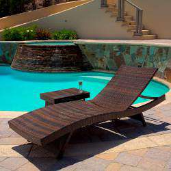   Wicker Adjustable Chaise Lounge Chairs (Set of 4)  