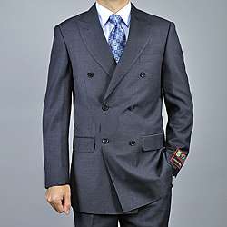 Giorgio Fiorelli Mens Charcoal Grey Double Breasted Suit   