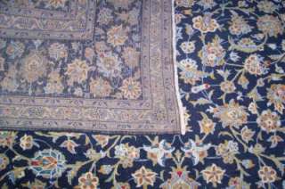 Nice Antique Blue Persian Tabriz Rug Signed 103 x 135  