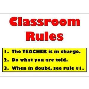  Classroom Rules   Teacher Large Poster by 