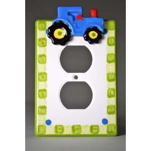  Blue Tractor Switchplate or Outlet Cover Baby