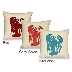 Louie Lobster Towel Stitch 18 inch Throw Pillow  