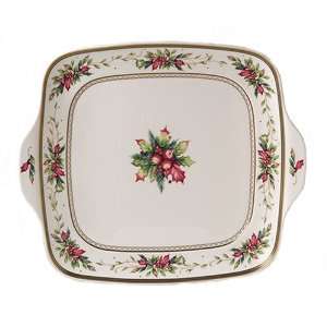  Fitz & Floyd Winter Holiday Large Square Serving Tray 