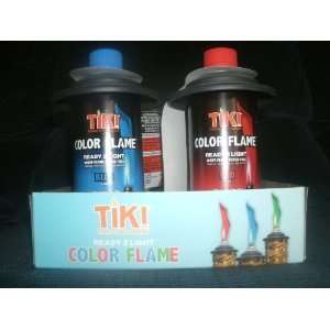  Tiki Color Flame Ready to Light (3)blue (3)red6pack 