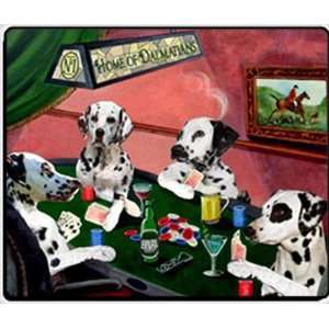  4 Dogs Playing Poker Dalmatian Mousepad